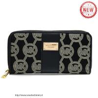 michael kors jet set continental logo groot zwart portefeuilles Winkel Breda oxh77511